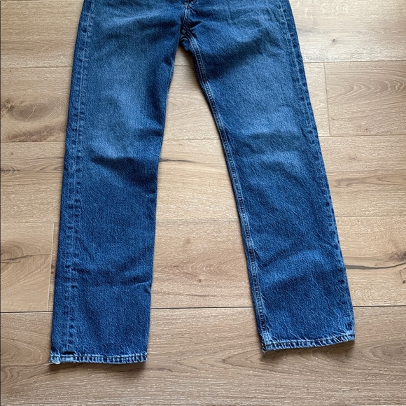Agolde Dark Blue Denim Jeans - Picture 2 of 4